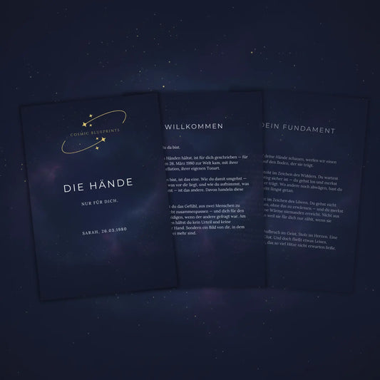 Die Hände — Blick in die zehn Seiten des persönlichen PDFs