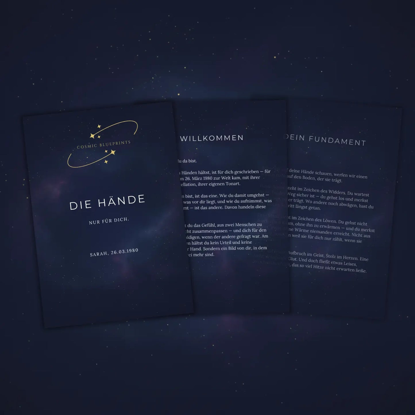 Die Hände — Blick in die zehn Seiten des persönlichen PDFs